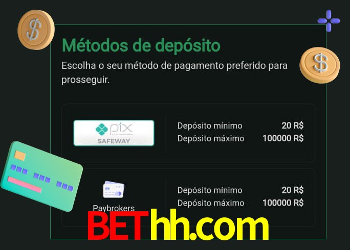 O cassino bethh.com oferece uma grande variedade de métodos de pagamento